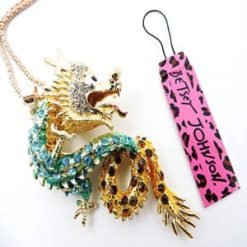 Betsey Johnson Blue Dragon Pendant