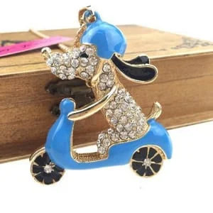 Betsey Johnson Blue Motorbike Pendant