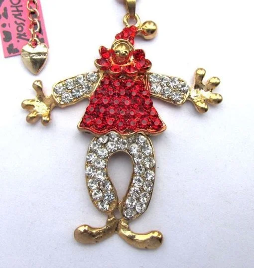 Betsey Johnson Clown Pendant