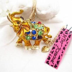 Betsey Johnson Gold Elephant Pendant