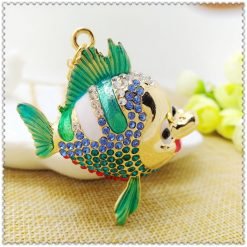 Betsey Johnson Green Fish Pendant