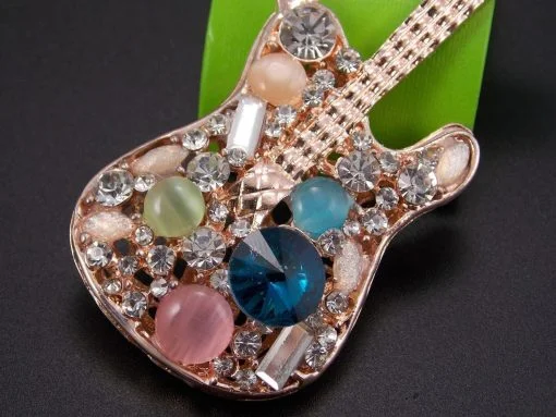 Betsey Johnson Guitar Pendant