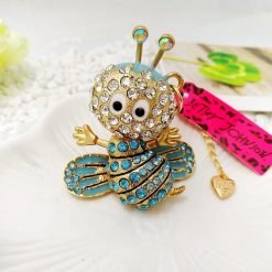 Betsey Johnson Light Blue Bee Pendant