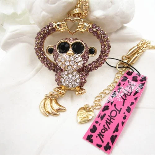 Betsey Johnson Monkey Pendant