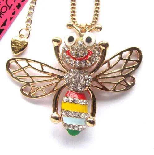 Betsey Johnson Multi-colored Bee Pendant