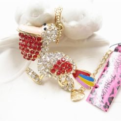 Betsey Johnson Red-White Seagull Pendant