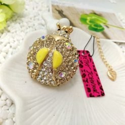 Betsey Johnson Yellow Beetle Pendant