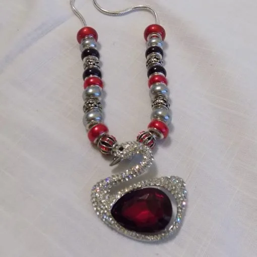 Necklace with Betsey Johnson Swan Pendant